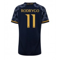 Fotballdrakt Dame Real Madrid Rodrygo Goes #11 Bortedrakt 2023-24 Kortermet